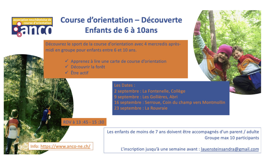 CO – Découverte – Enfants de 6 à 10ans